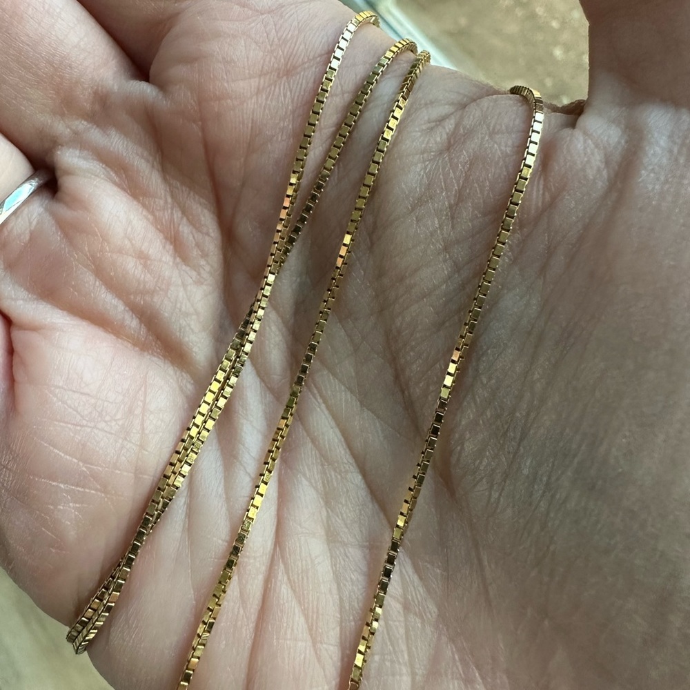 14k yellow gold box chain